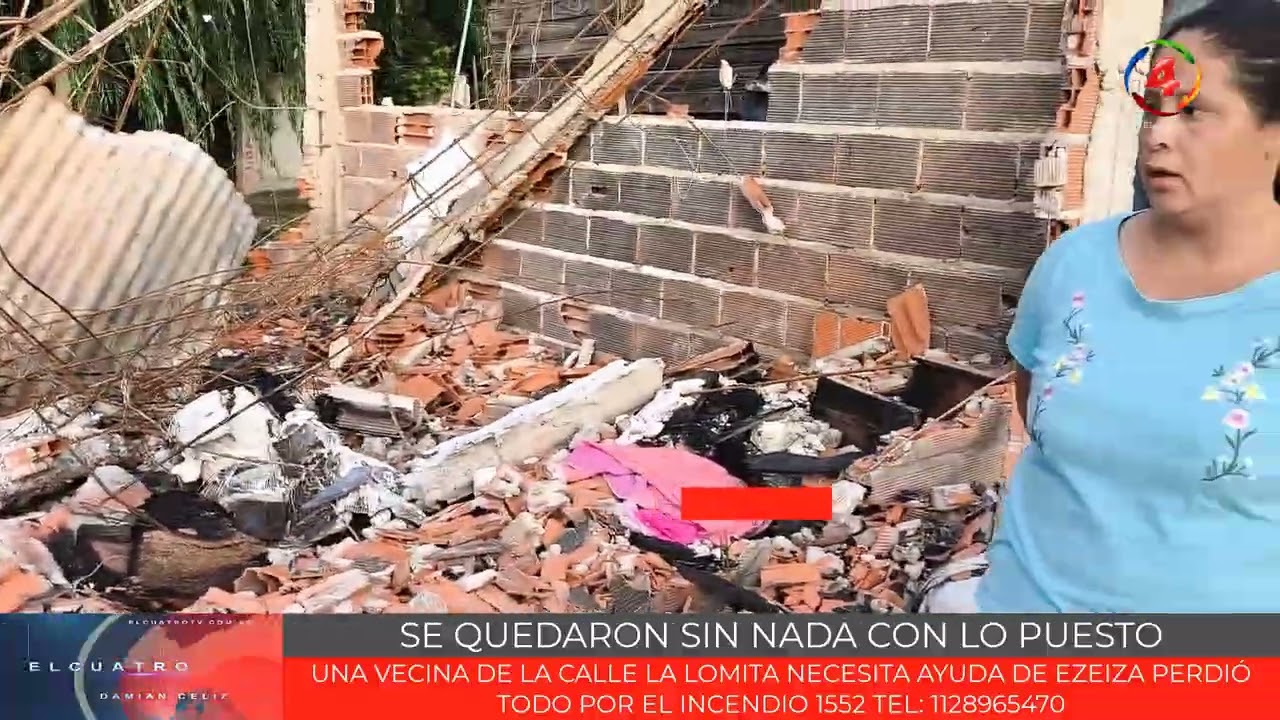 SE QUEMÓ SU CASA EN LA LOMITAS 1552 BARRIO SOL DE ORO Y NECESITA AYUDA