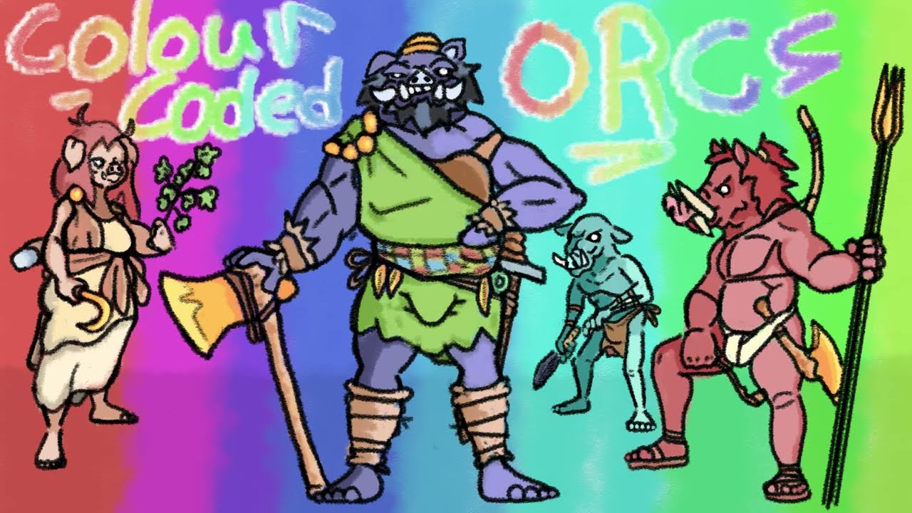 Behind The DM Screen: Pig Orcs, Colour Coded