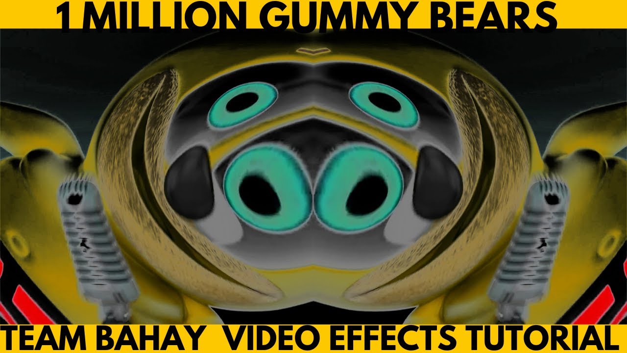 (VIDEO TUTORIAL) 1 MILLION MULTILANGUAGE Gummy Bear Gummibär Song | SCARY  Visual Audio Effects EDIT