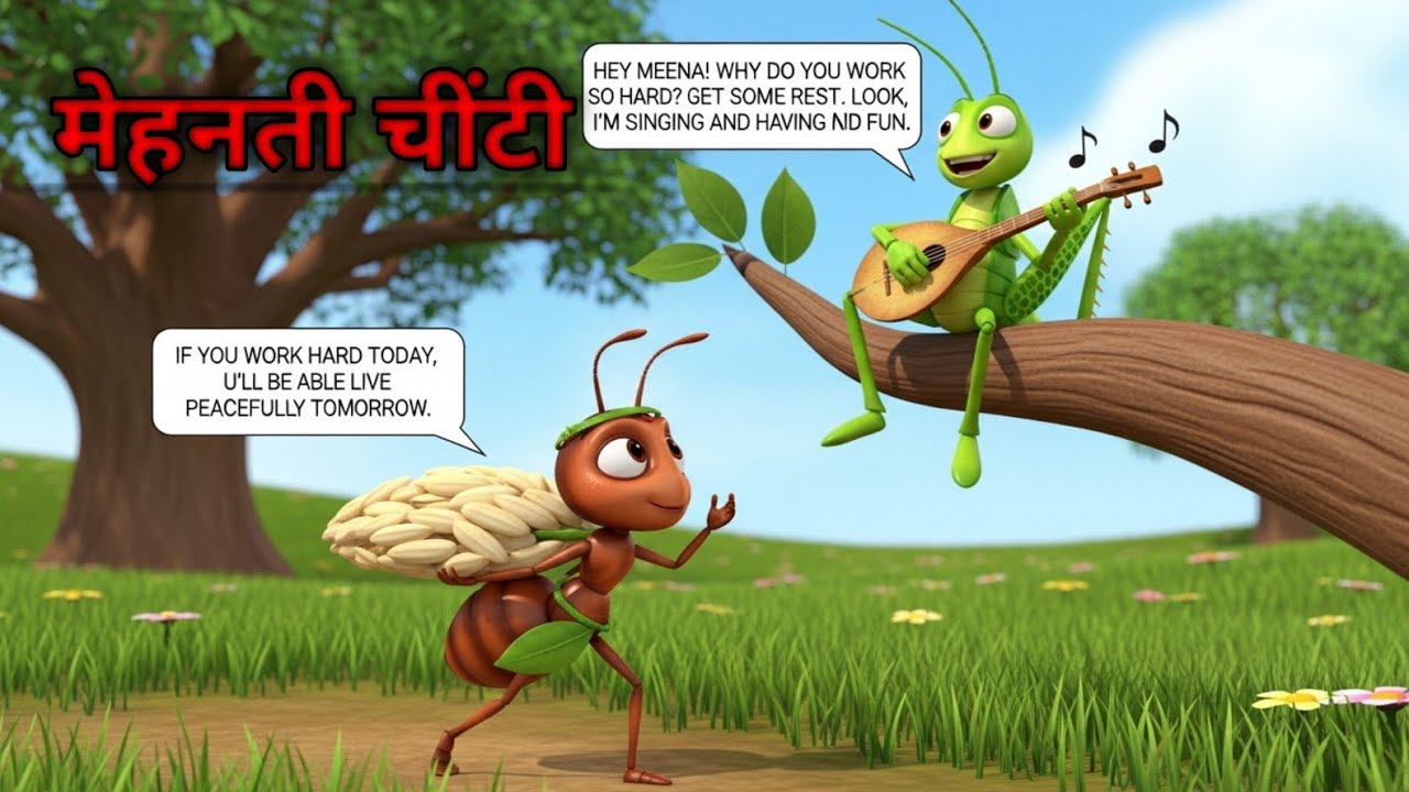 मेहनती चींटी || Hardworking Ant || Moral Story || 