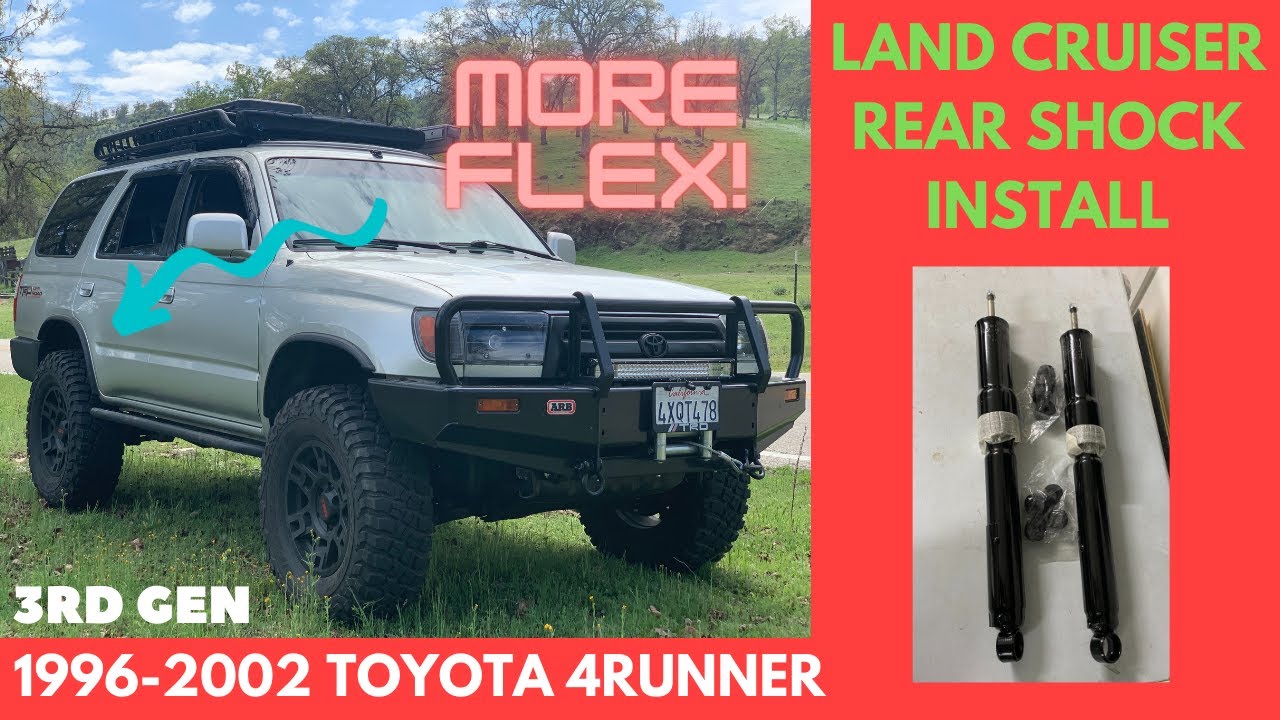 Toyota 4runner Rear Shock Install/Replacement - Land Cruiser Rear Shocks - More Flex!!