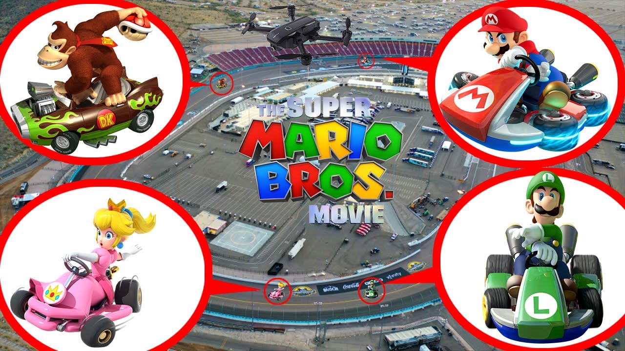 ДРОН ПОПОЙМАЛ МАРИО, ЛУИДЖИ, ПРИНЦЕССУ ПИЧ И ДК ИЗ ФИЛЬМА SUPER MARIO BROS В РЕАЛЬНОЙ ЖИЗНИ НА ГО...