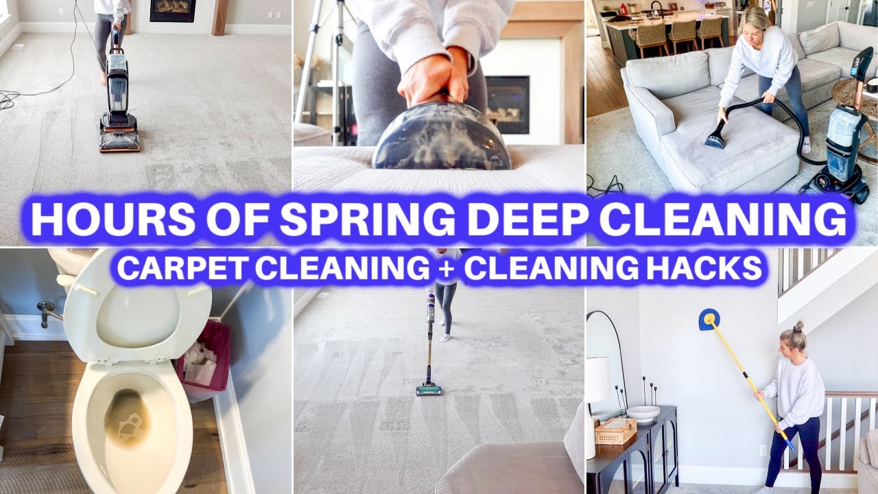 🥵 HOURS OF SPRING CLEANING | CLEAN WITH ME | CLEANING MOTIVATION | CARPET CLEANING | CLEANING HOUSE