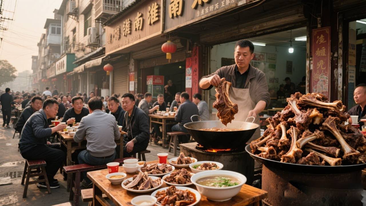 淮南羊肉汤，300一份羊肉满满一盆，实惠不？【舟小九】