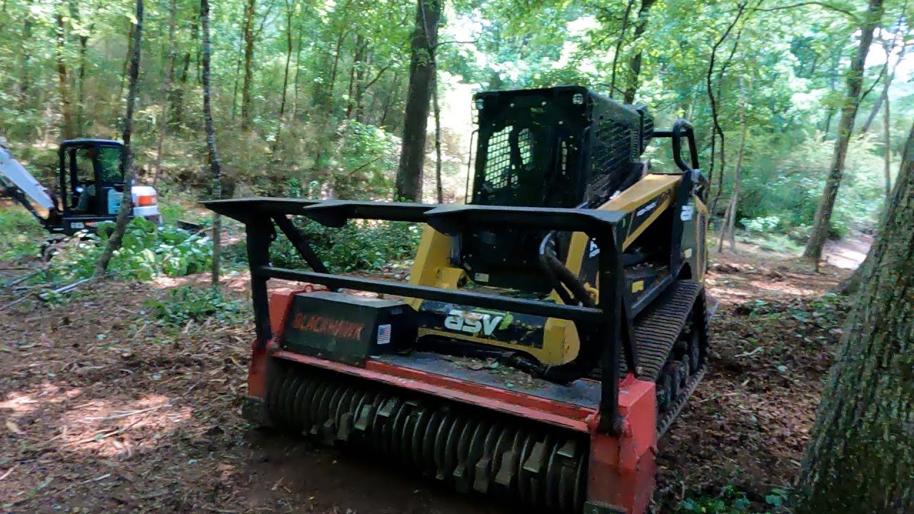 Forestry Mulching the Neighbor's Overgrown Backyard Creek