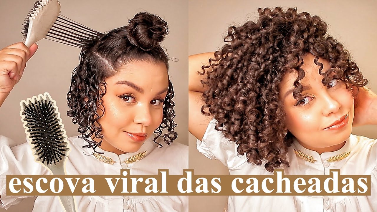 Resenha da ESCOVA GRINGA DE FITAGEM (estilo bounce curl): muita definição + truque que imita escova🔥