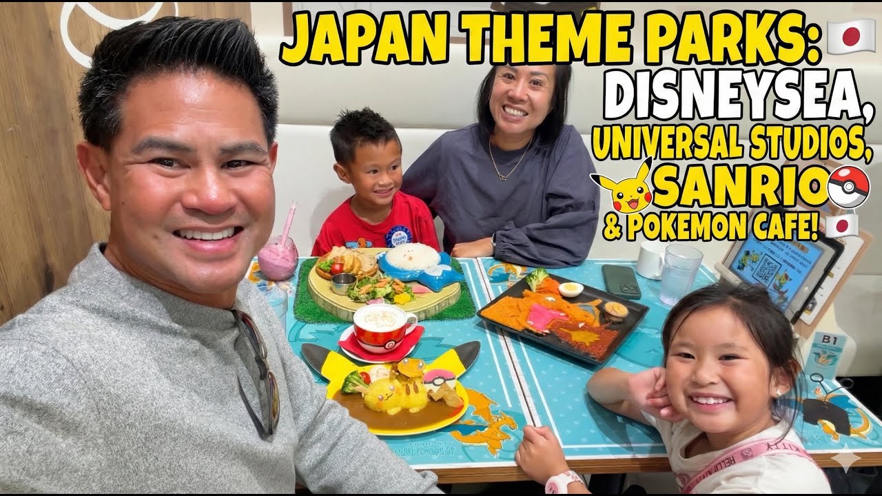Japan Theme Parks: DisneySea, Universal Studios, Sanrio & Pokemon Cafe! 🇯🇵