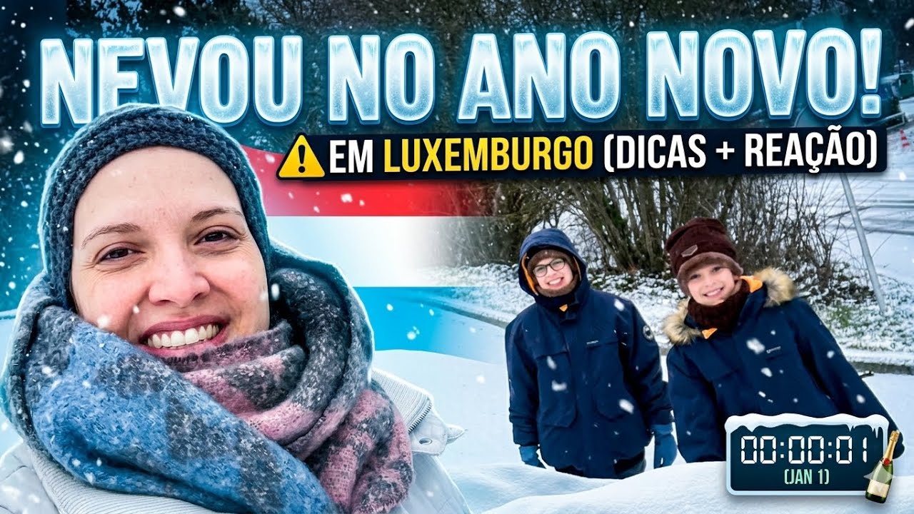Nevou no ano novo em Luxemburgo #youtubevideo 