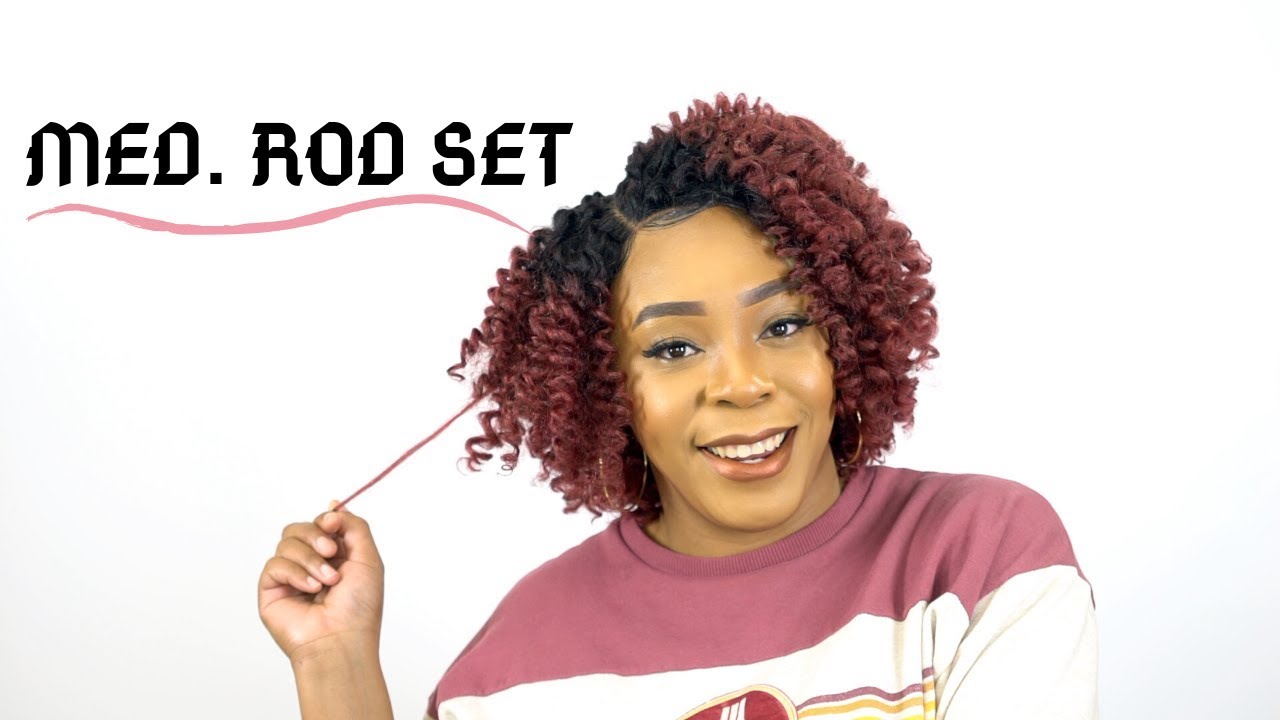 Freetress Equal Lace & Lace Synthetic Hair Lace Front Wig - MED ROD SET --/WIGTYPES.COM