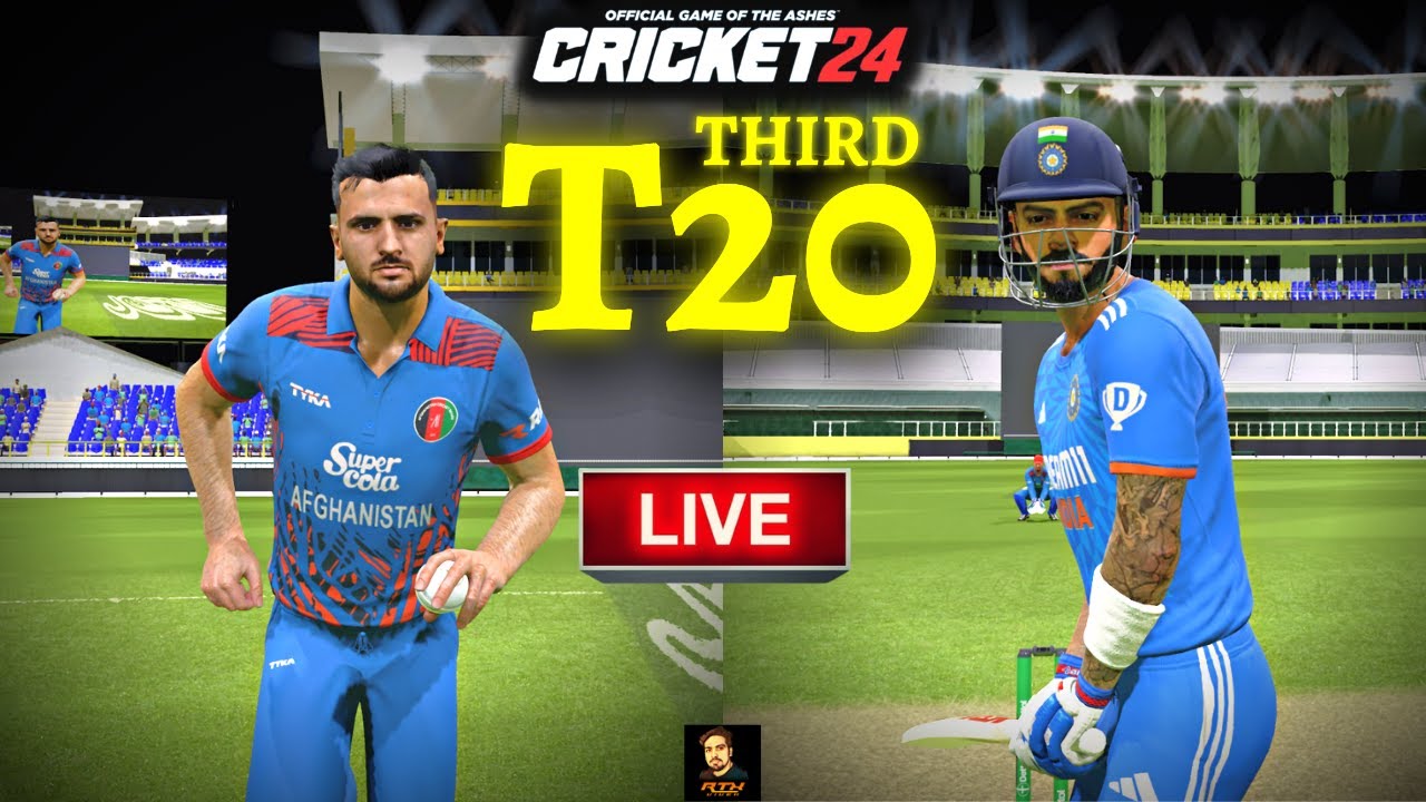 India vs Afghanistan 3rd T20 Match | Afghanistan Tour Of India 2024 | Cricket 24 Live | RtxVivek