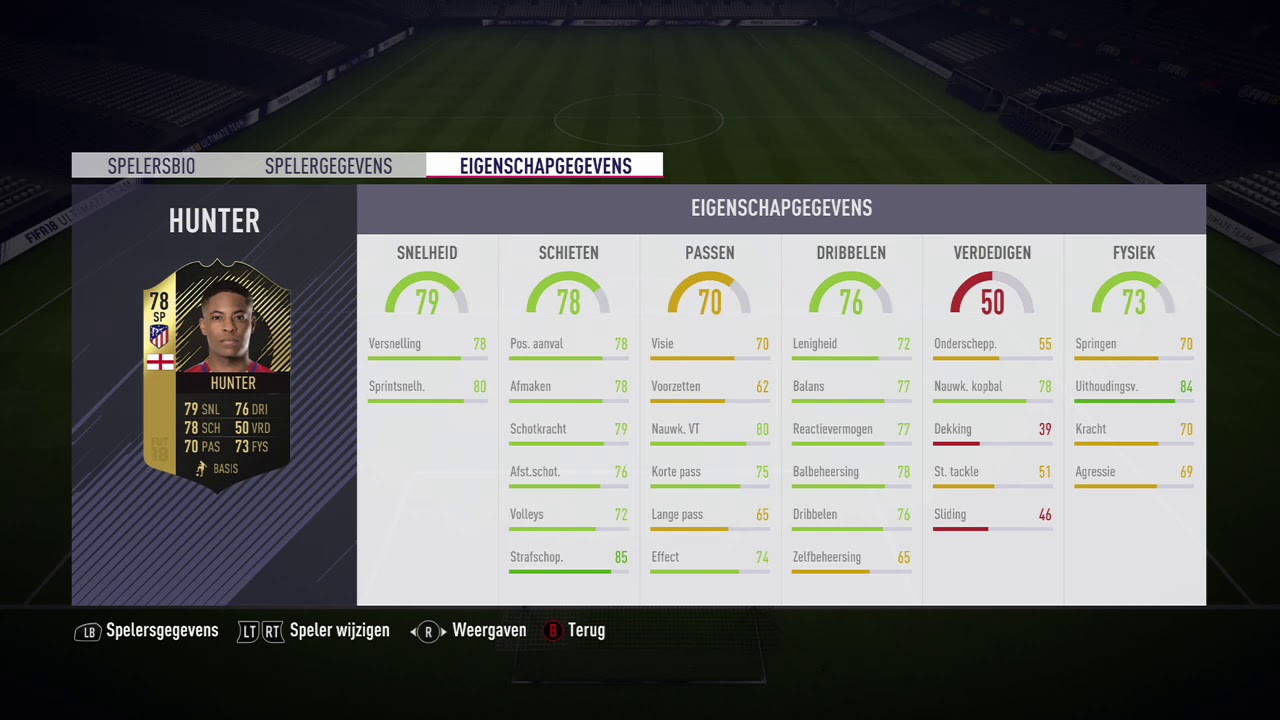Alex Hunter fut card fifa 18