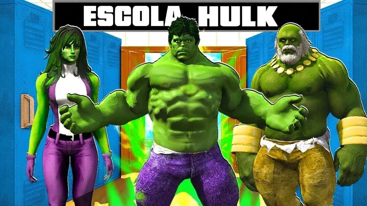 Entrei na escola do Hulk no GTA 5! (mod Marvel)
