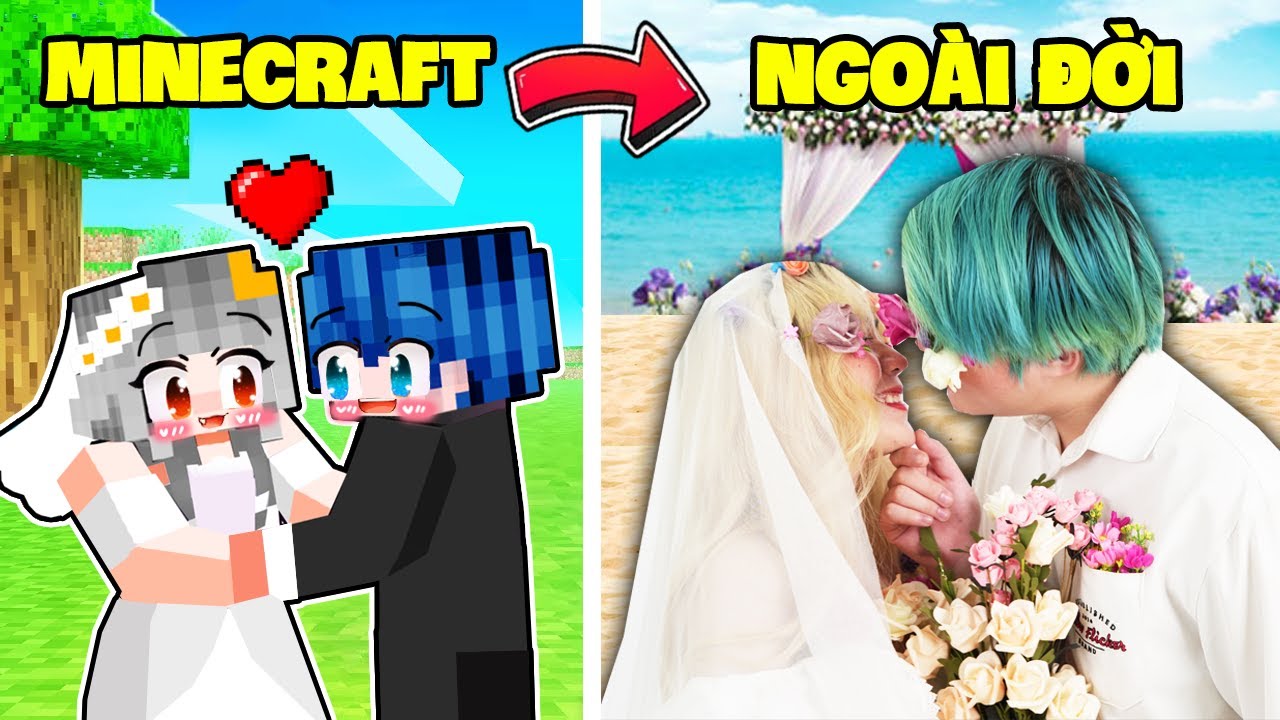 SAMMY VÀ PHONG CẬN TỔ CHỨC ĐÁM CƯỚI TRONG GAME MINECRAFT VÀ NGOÀI ĐỜI THỰC
