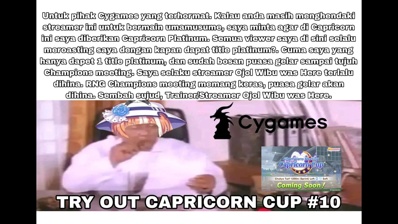 HARI TERAKHIR PREPARE, BESOK BENERAN CM WKWK . TRY OUT CAPRICORN CUP #10 -UmaMusume Pretty Derby