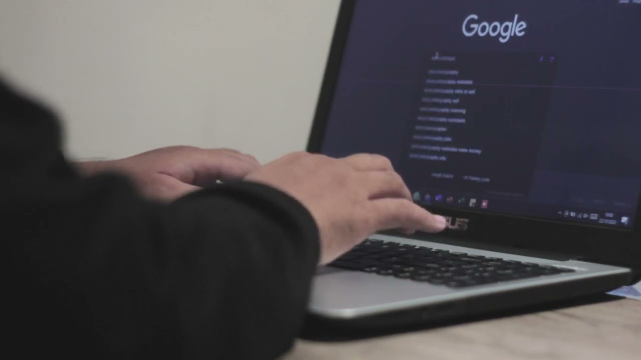 Man Searching on google