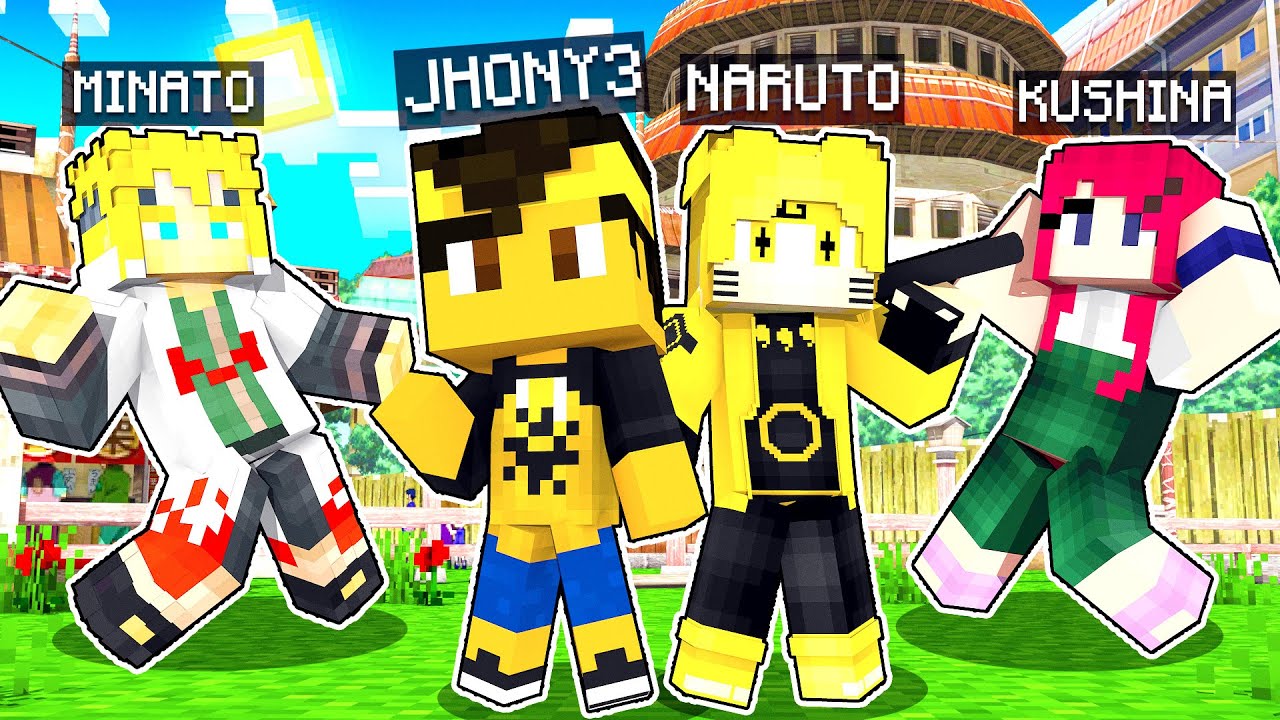 A FAMILIA DO MINATO E DA KUSHINA NO MINECRAFT!