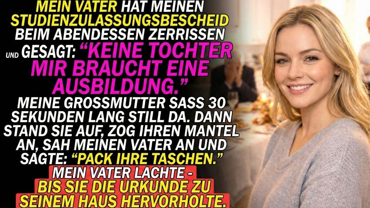 „Keine Tochter von mir braucht ein Studium“, sagte mein Vater – er wusste nicht, wem das Haus gehört