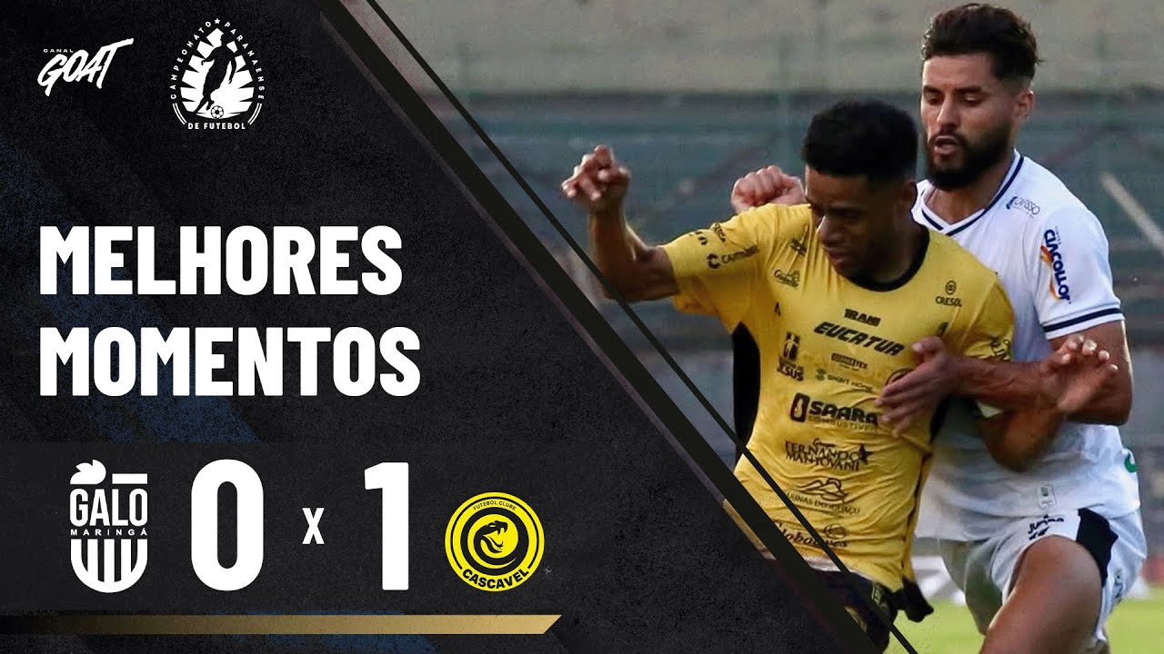 CASCAVEL SUPERA O GALO MARING&Aacute; E ASSUME A LIDERAN&Ccedil;A DO GRUPO A DO CAMPEONATO PARANAENSE