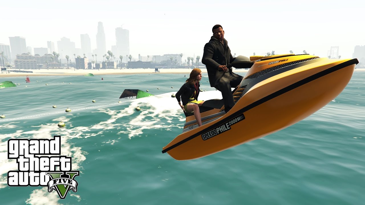 [الجزء 13] التنزه مع حبيبتي على الدراجة المائية في قراند 5 مود الحياة الواقعية | GTA V REAL LIFE MOD