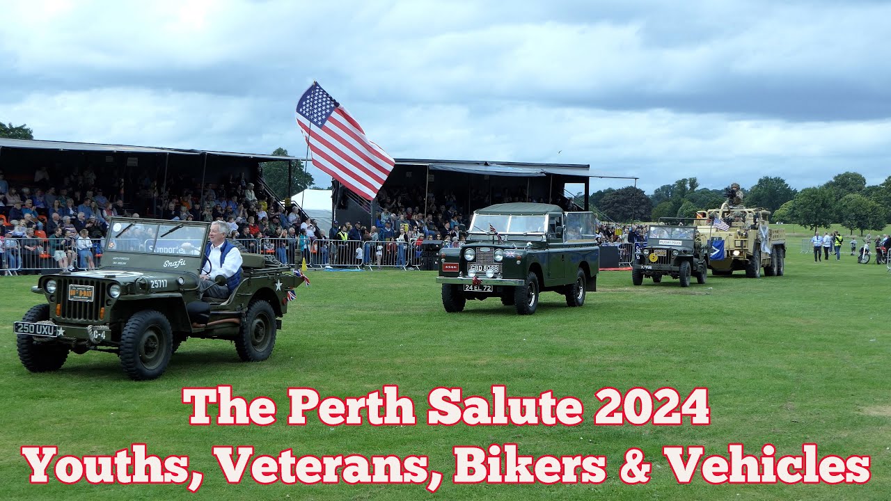 Youths, Veterans, Bikers & Vehicles at the City of Perth salute 2024