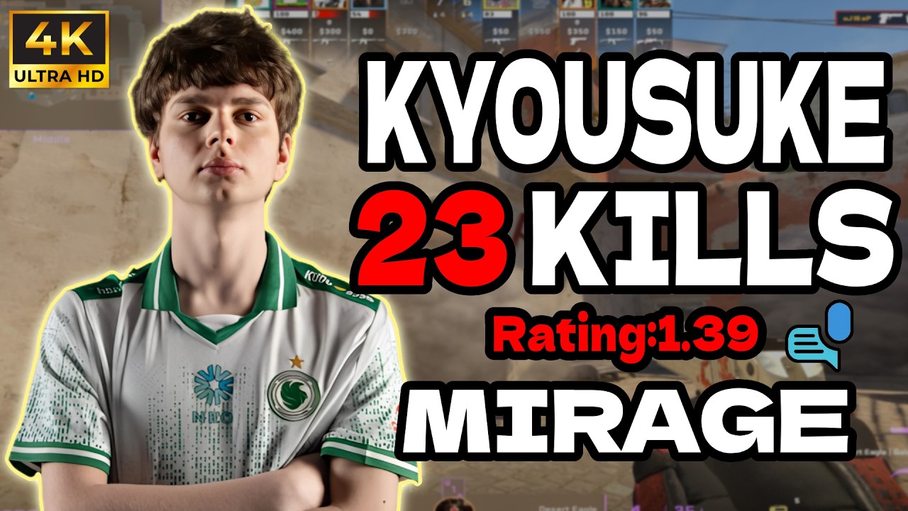 kyousuke 23 KILLS | Rating: 1.39 | +VOICE w/m0NESY | mirage FACEIT EU | Feb 13, 2026