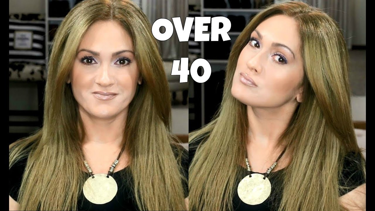 PURPLE EYELINER Everyday Makeup - Over 40