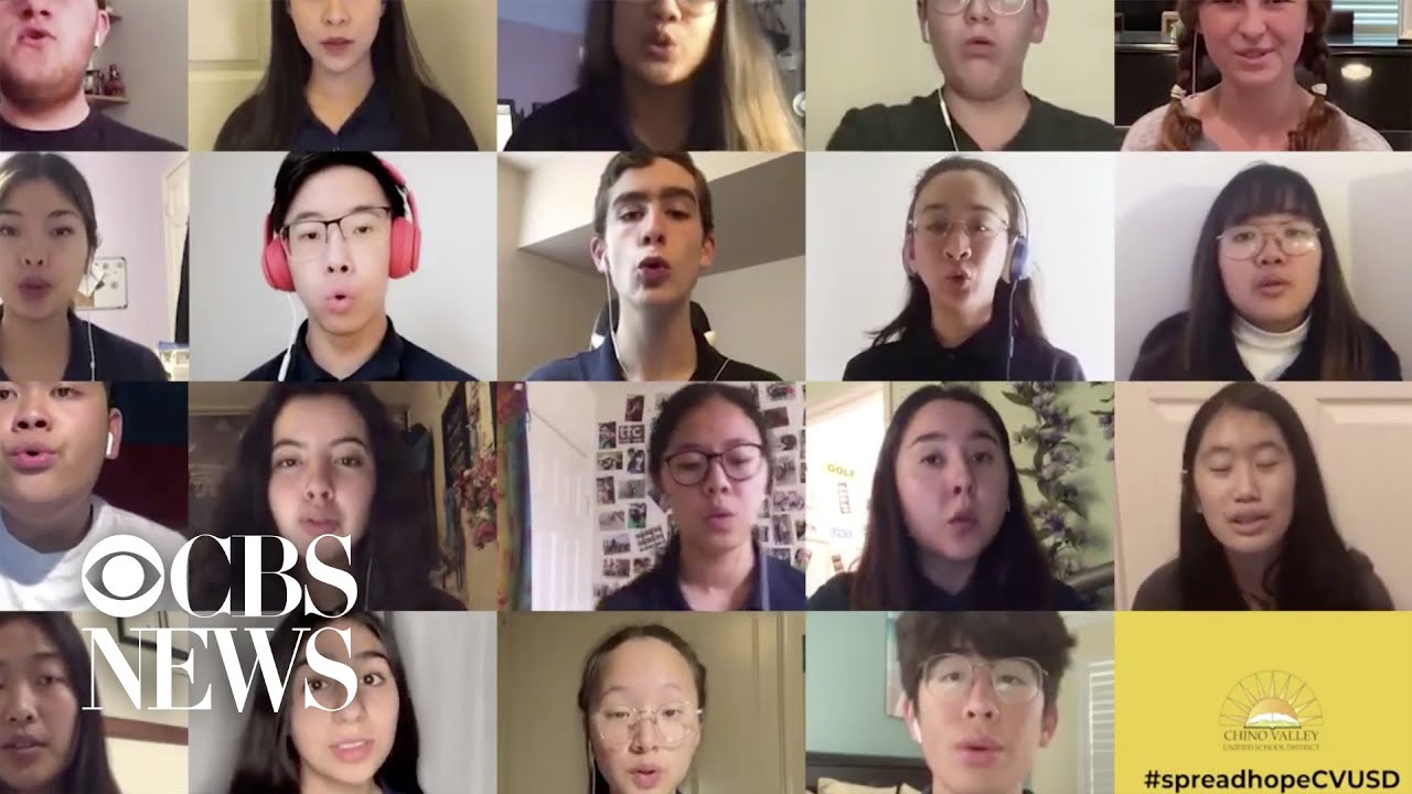 Students sing together from home after coronavirus cancels concert