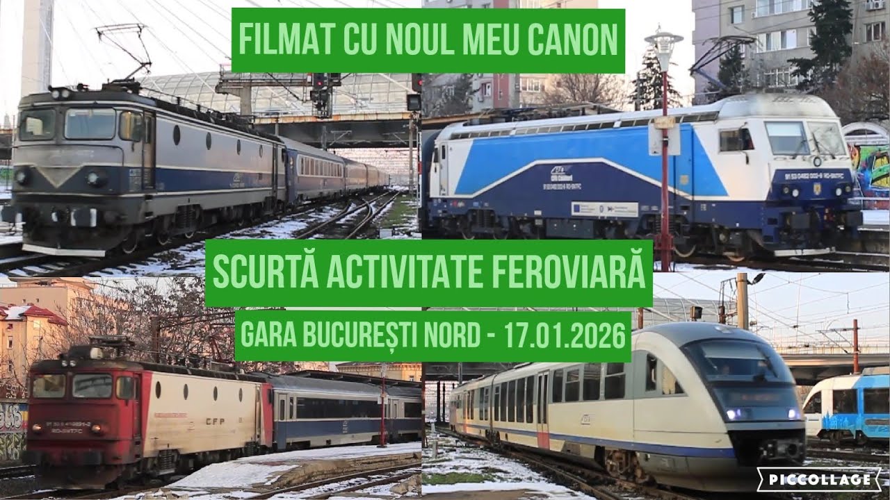 Scurtă activitate la gara București Nord - 17 ian 2026