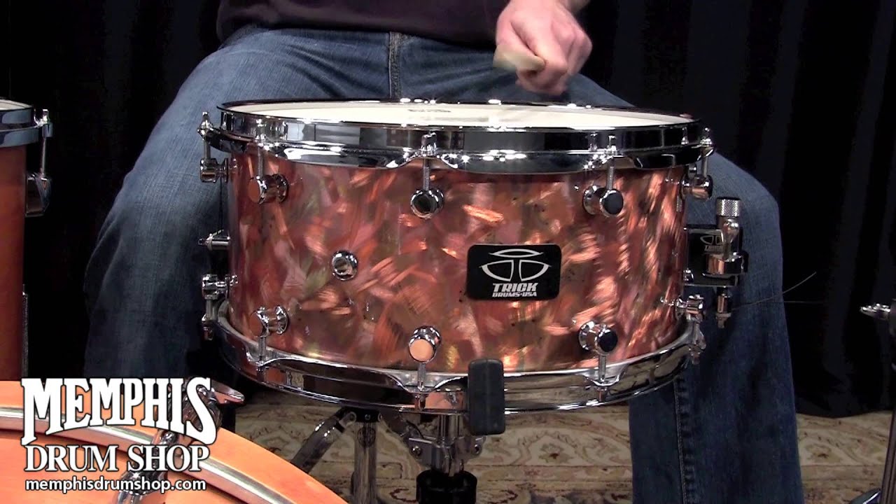Trick 14 x 6.5 Copper Snare Drum - Torched Copper