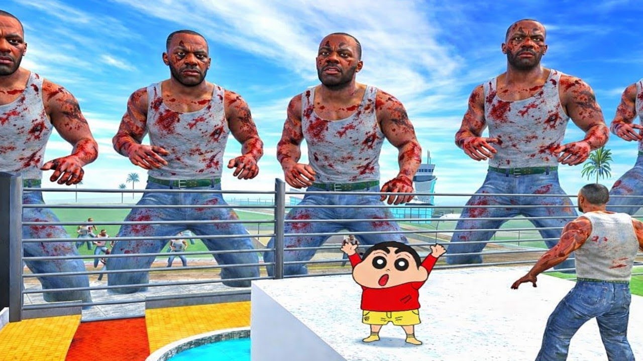 Franklin vs 1000 Zombie Franklin In Indian Bikes Driving 3d