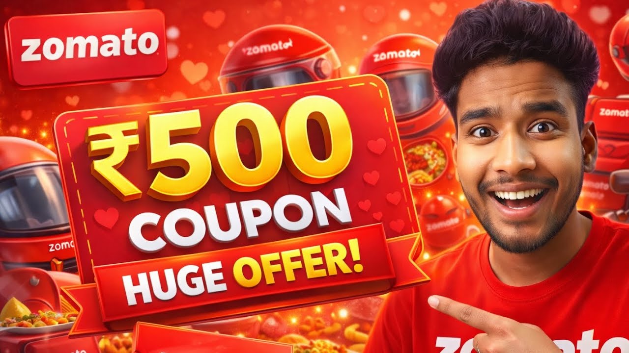 🔥 Zomato Coupon Code Today 💥 Flat ₹500 OFF + Free Delivery 🍔 Latest Deals 2026 🎯 Save Big Now 🚀