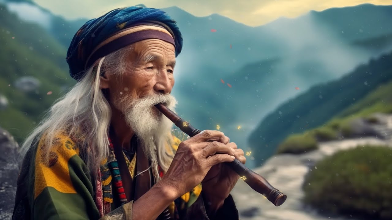 Tibetan Healing Flute, Music to heal all pain of body, soul and spirit, Calm the mind