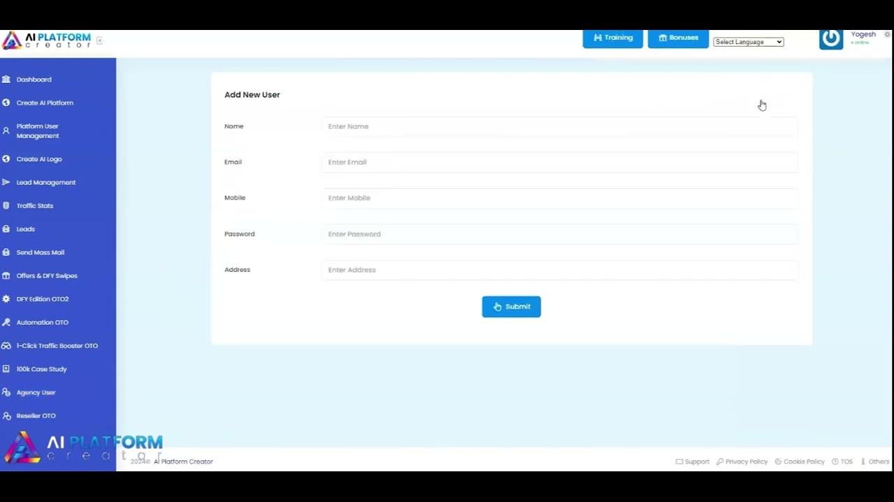 AI Platform Creator Agency
