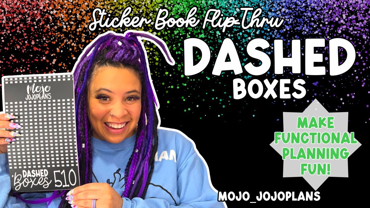 Новая книга-раскладушка с наклейками «Dashed Boxes» | Mojo_JojoPlans💜