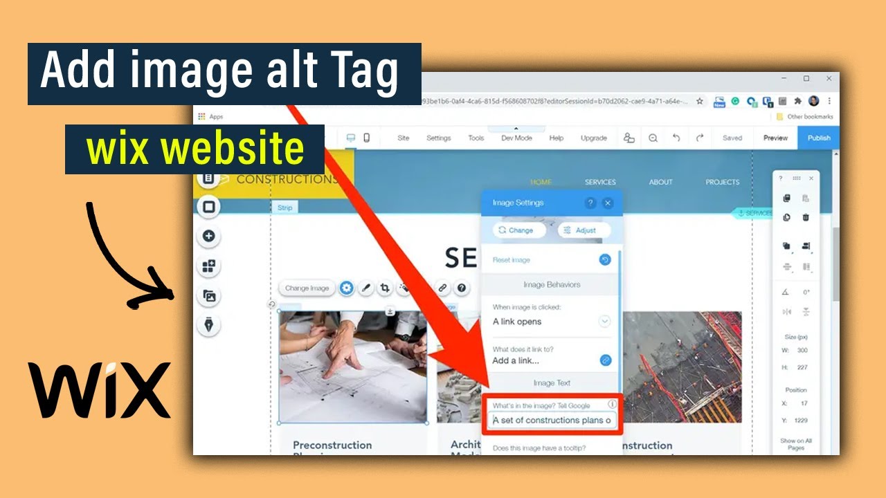 How to add image alt tag wix website | Wix Image SEO
