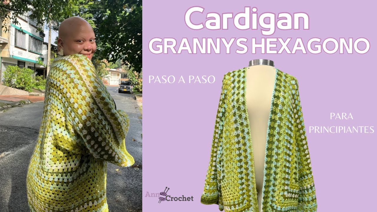 Hexagon cardigan crochet | Para principiantes | Tejido  crochet en todas las tallas