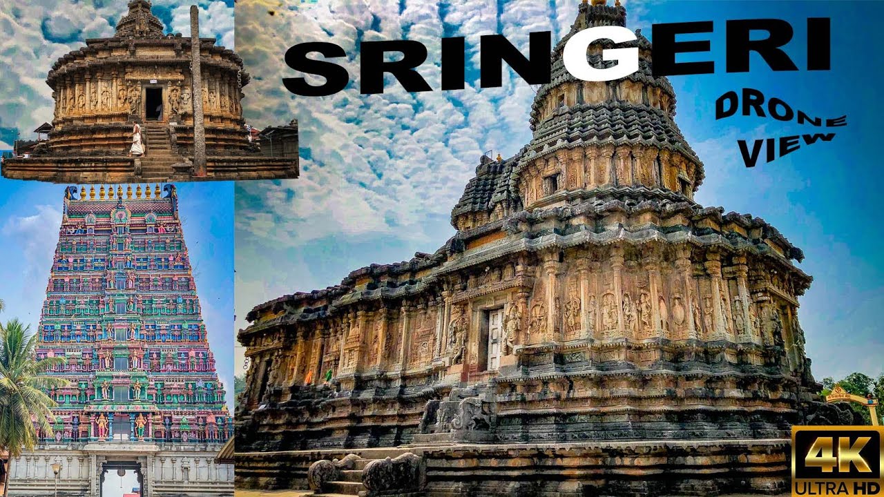 Sringeri temple || Sringeri Sharada Temple drone video || Sringeri temple || Sringeri tour video