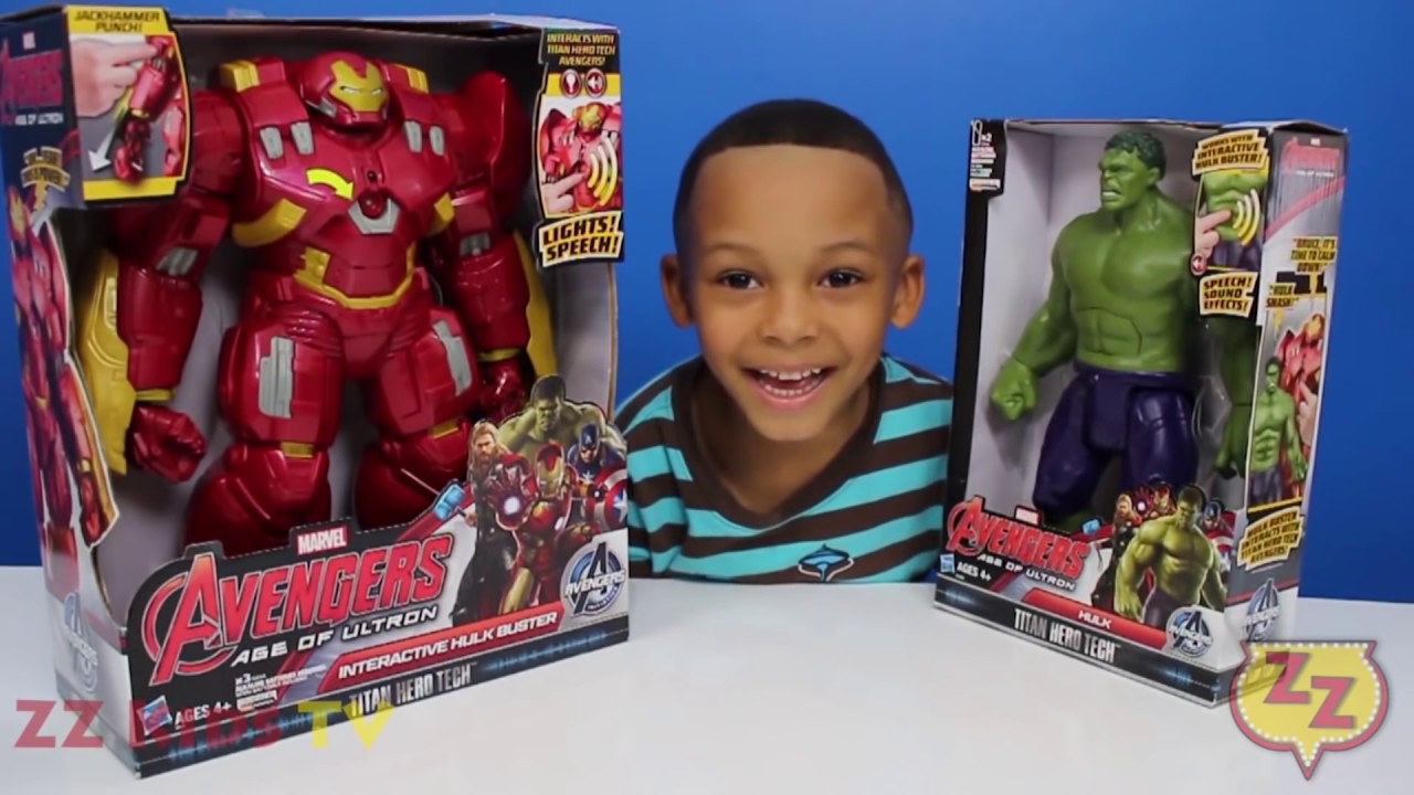 Hulk Buster and Hulk surprise Toys with ZZ Kid and Dad