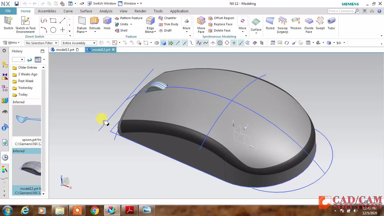 #NX CAD #Мышь для ноутбука #самый простой метод