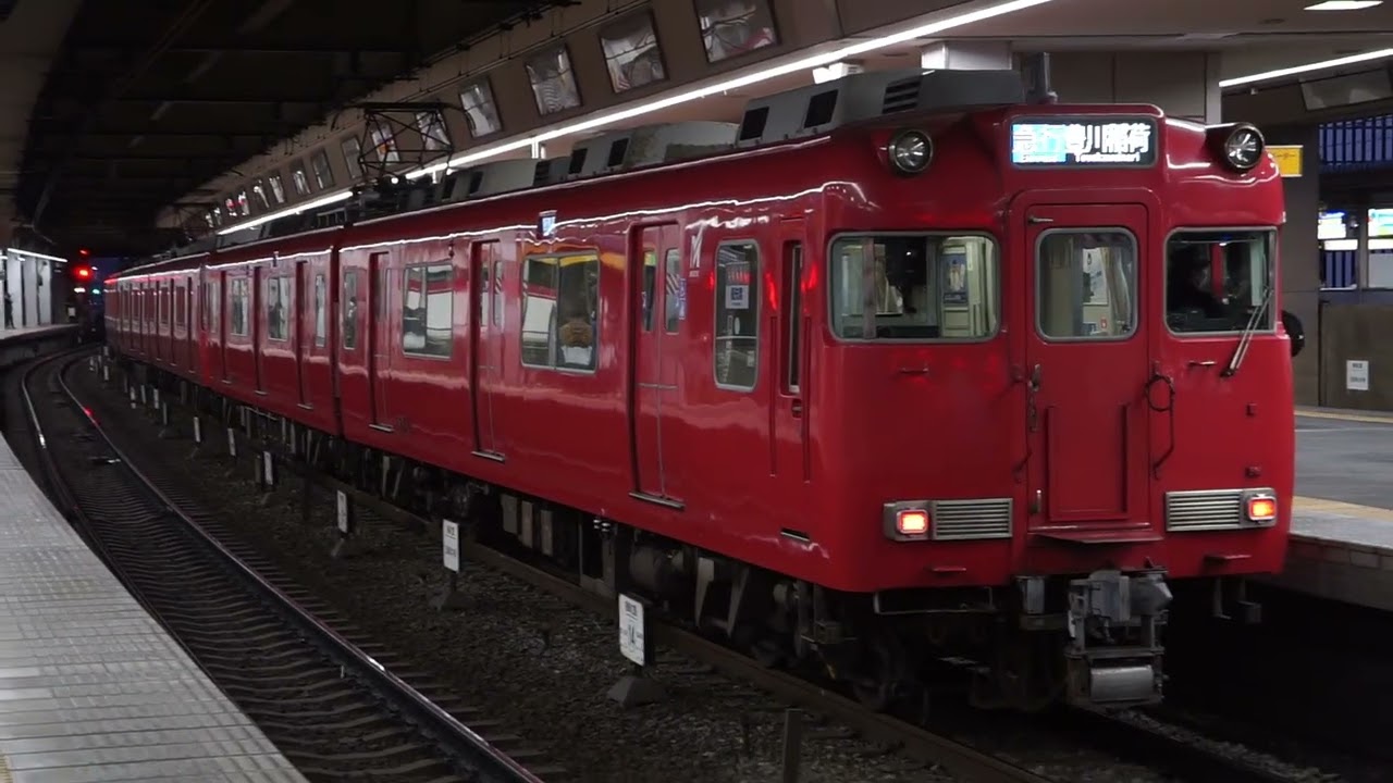 【三河ワンマン唯一の連続窓編成！コンプレッサーを轟かせる！】2026年3月9日(月)　1723レ　急行　一宮　←岐　6503F+6014F　豊→　名鉄一宮駅入線