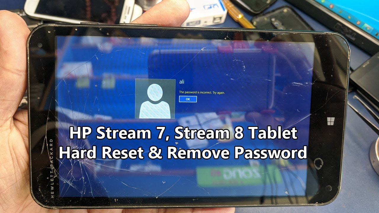 HP Stream 7, Stream 8 Tablet Factory Reset & Remove Password