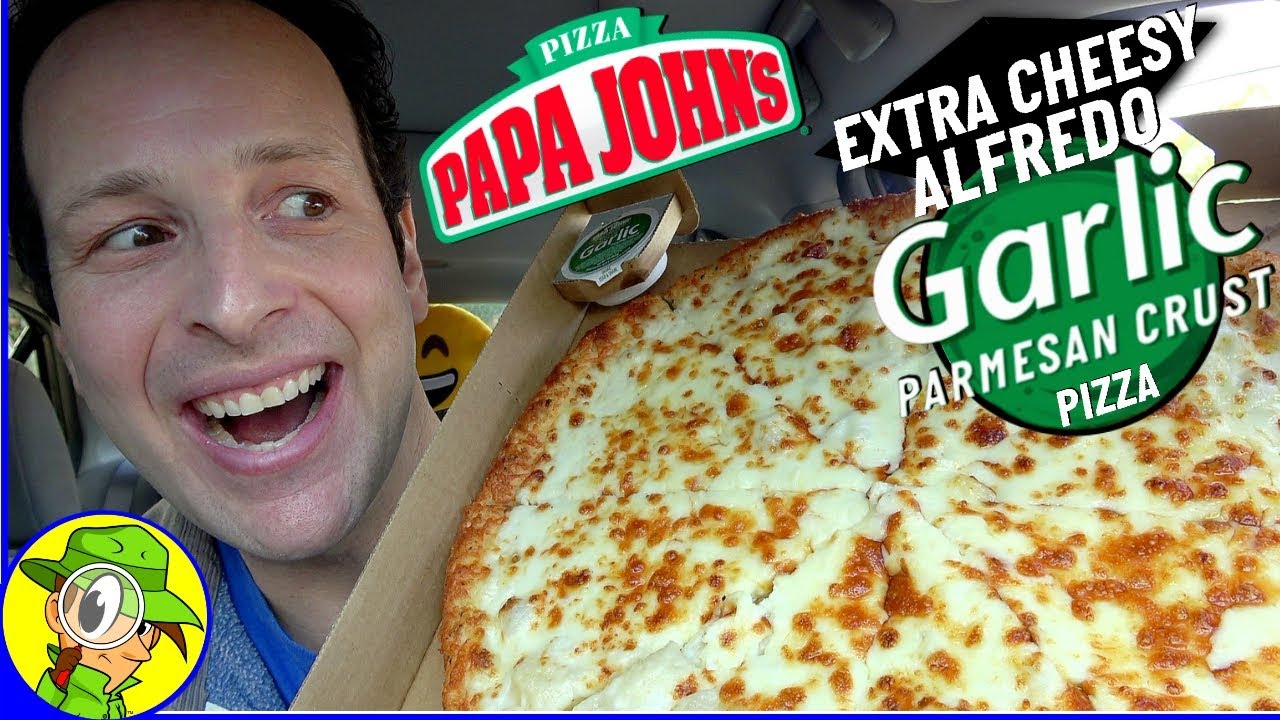 Папа джонс® | EXTRA CHEESY ALFREDO Чеснок Пармезан Crust Pizza Review ???? ...