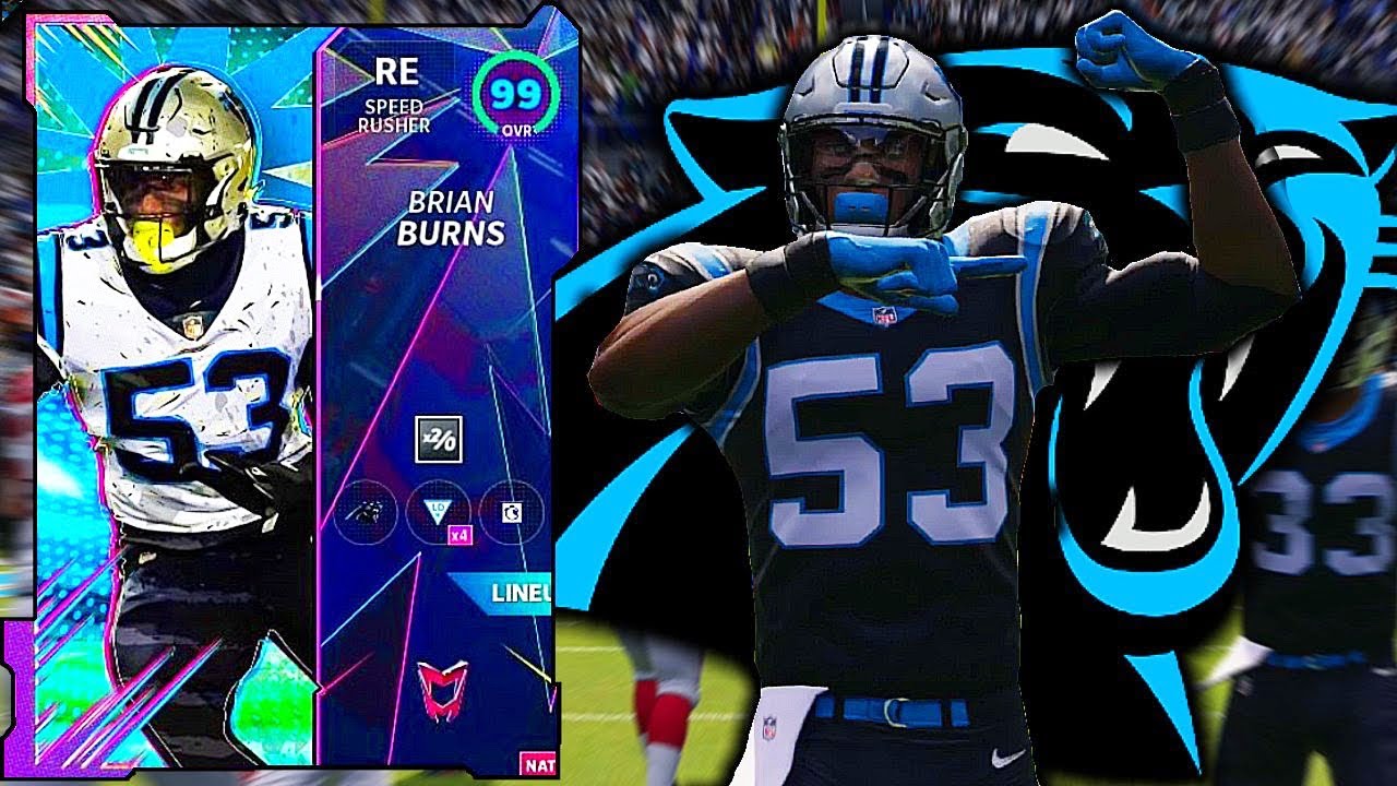 99 Mut Hero Brian Burns is UNBLOCKABLE! Best Panthers Theme Team in Madden 21!