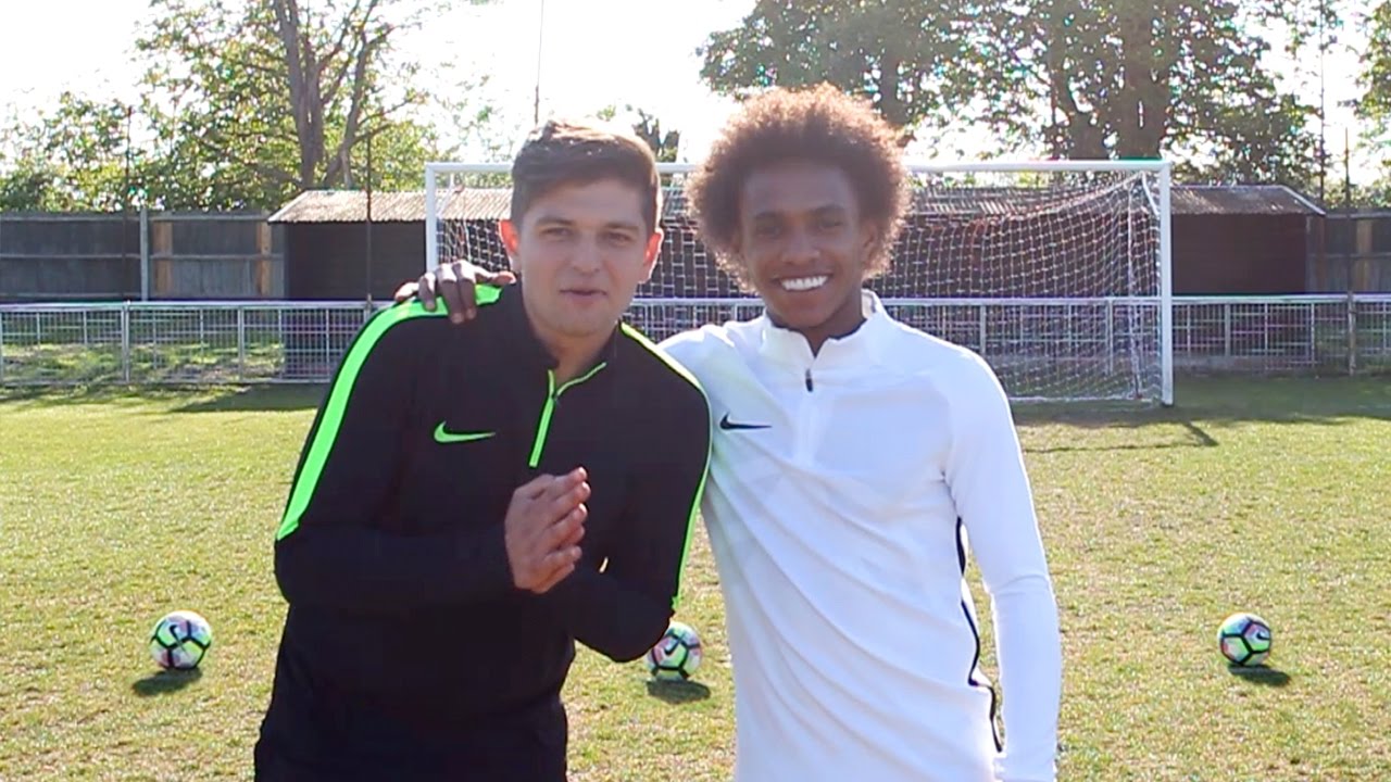 FOOTBALL CHALLENGES vs. CHELSEA STAR WILLIAN!! - Who Wins?