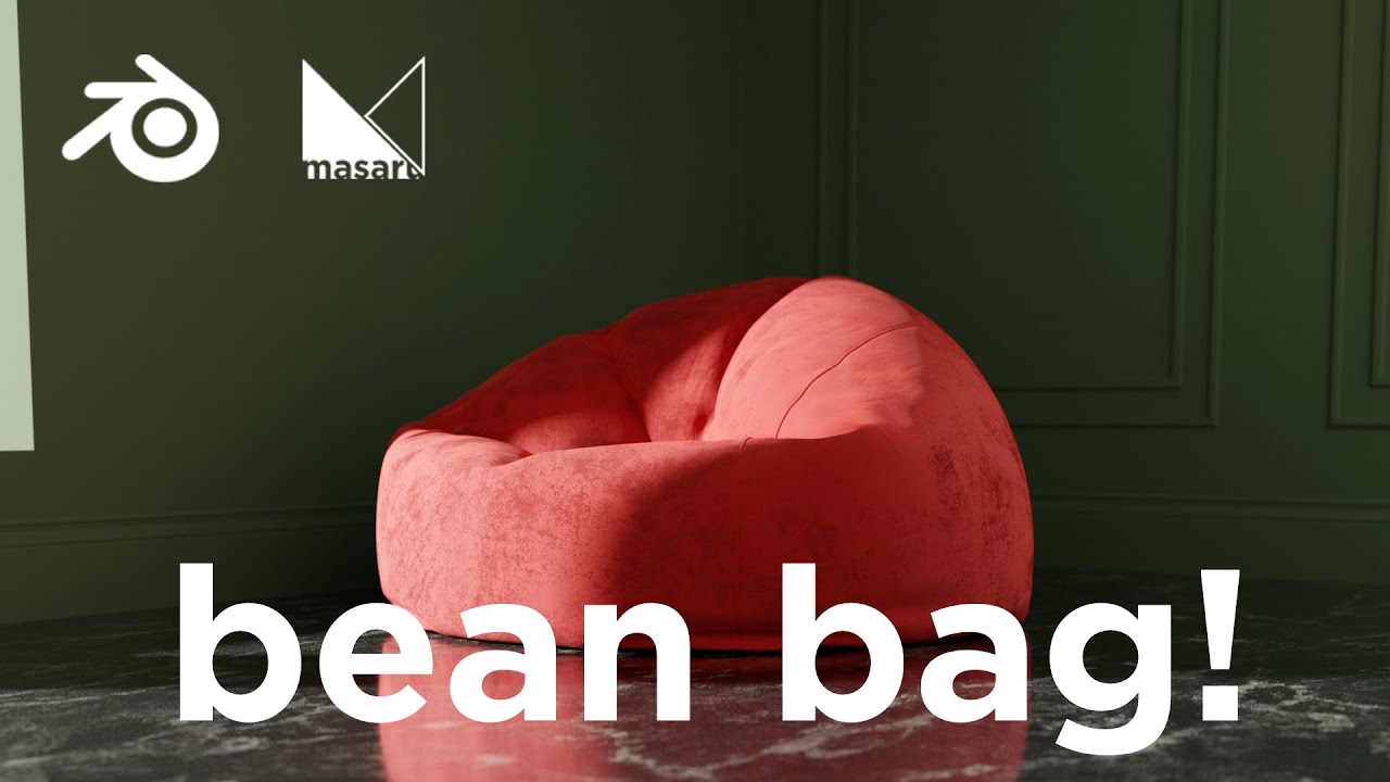 How to make a REALISTIC Velvet Bean Bag - Blender tutorial