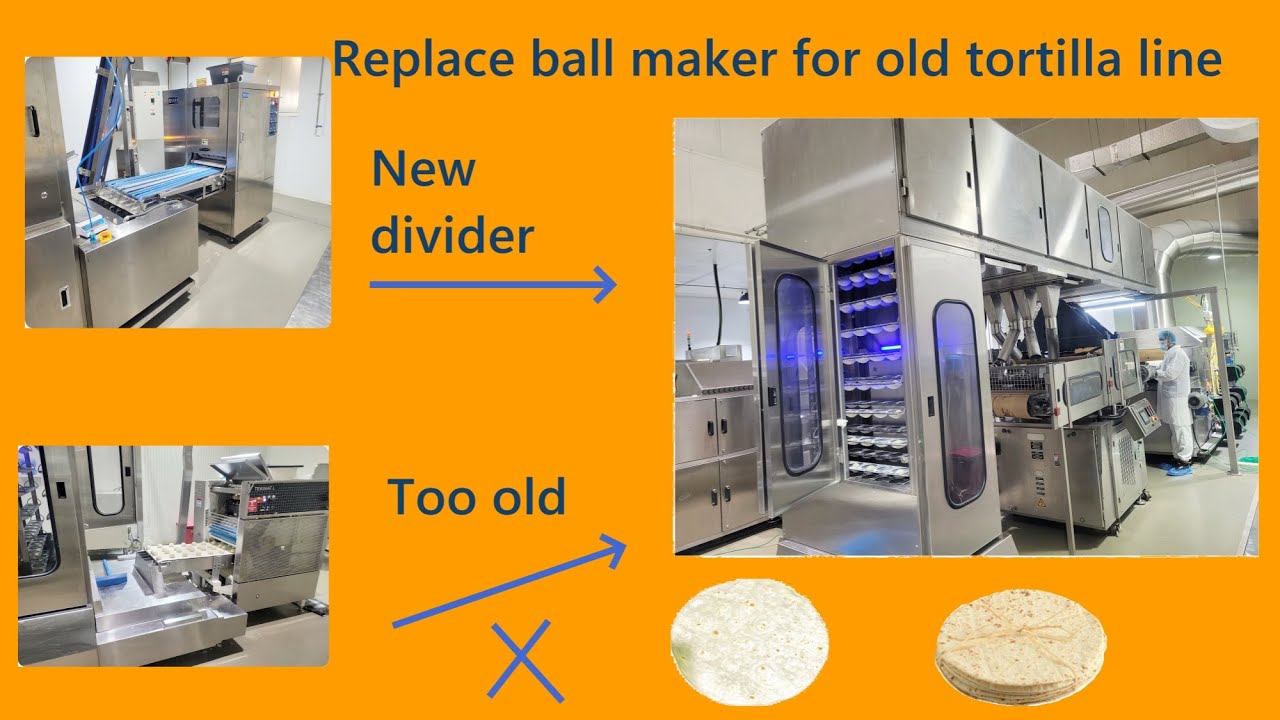 See What Happens When tortilla line Old ball maker was replaced with a New one