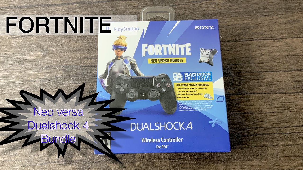 Fortnite Neo Versa ps4 controller Bundle Unboxing