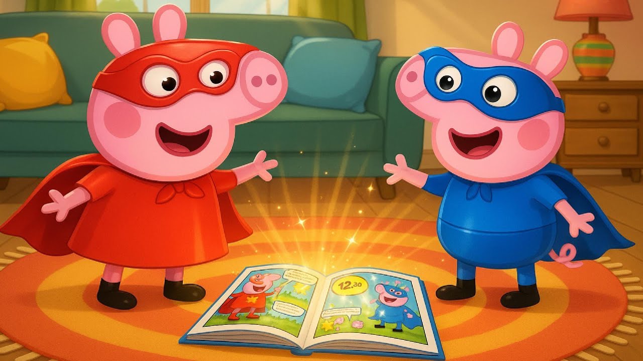 Peppa & George Become Superheroes! 🦸‍♀️🦸‍♂️ Magic Storybook Adventure! | Funny Peppa Pig Animation