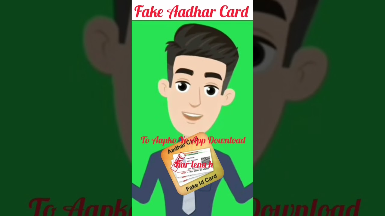 How To Make Fake Aadhar Card For Prenk #shorts#trendingshorts#prank