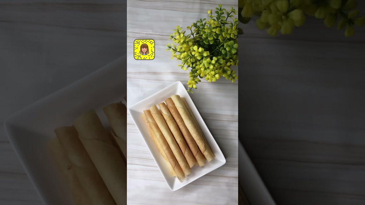 بسكويت ويفر رولز | سيجار روسي | بمكونات بسيطة وطريقة سهلة التحضير